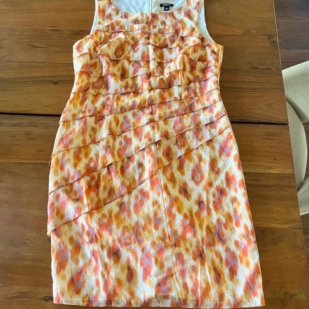 Ann Taylor Sleeveless Multi-Color Mini Dress